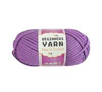 Mictong 2 Rolls of Solid Color Yarn,Nylon Cotton Blend Yarn for Handmade Knitted Scarves Sweater Hat Blankets Weight Per Roll 50g,Purple