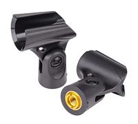 Mictop Universal Microphone Clip Holder, Comes with 5/8" Male to 3/8" Female Screw Adapter Suitable for Handheld Microphones, 2-Pack