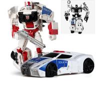 MICToy Transform Toys, Deformable Car Toy, Boy Gift Model, 5-in-1 Combination Deformation Robot 33cm, Suitable for Children and Adults Aged 12 and Above-Police Cara