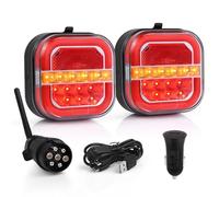 MICTUNING Magnetic Wireless Trailer Lights,2pcs LED Towing Taillights