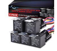 MICTUNING Relay Harness,Car Wiring Relays 30/40A SPDT Relay 12V 5-Prong Harness Socket with Color-labeled Wires,Waterproof Automotive Relay for Car Truck Van Motorcycle Boat (5 Pieces)