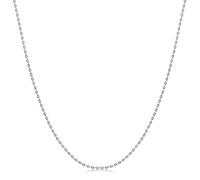 Micuco Cable Chain Necklace for Women 1.1mm Silver Chain 16" 18" 20" 22" 24" Stainless Steel Necklace for Women, Stainless Steel, No Gems
