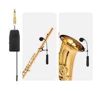 MICVISTA 2.4G Wireless Instruments Microphone,Saxophone Microphone,Portable Handheld Mini Mic,Wireless Receiver and Transmitter,for Professional Orchestra Trumpet