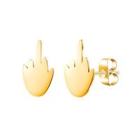 MicVivien Stainless Steel Mens Stud Earrings Punk Hip Hop Rock Style Ear Studs Hypoallergenic for Women Men Silver/Black/Gold/Rose Gold/Blue/Colorous