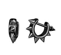 MicVivien Stainless Steel Spike Earrings for Men and Women, 16 Gauge Ear Piercing Studs Screw Back Cartilage Cone Tragus Post Hypoallergenic Small Hoop Punk Rock Ear Jewellery