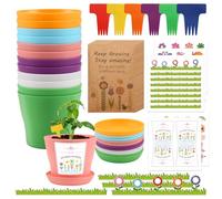 Micvtve 12 Sets Gifts for Students from The Teacher End of Year Class for 12 Students End of Term Flower Pots Seed Envelopes Gifts for Pupils Students Seeds Motivational Prizes