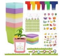 Micvtve 24 Sets Gifts for Students from The Teacher End of Year Class for 24 Students End of Term Gifts No Seed School Leavers Present Plant Pots for Seeds Motivational Prizes (Colorful)