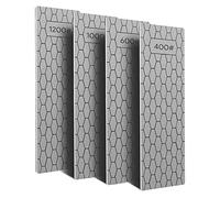Micvtve 4 Pcs Sharpening Plate Set, Sharpening Stone with Honeycomb, 400/600/1000/1200 Grit