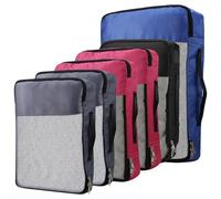 Micvtve 6 PCS Large Packing Cubes,35x25x8cm Same Size Suitcase Organiser Bags Compressible Expandable Packing Cubes for Luggage,Cube for Backpack Suitcase (Mixed colors)