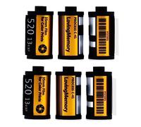 Micvtve 6Pack Customized Keychain PET Plastic Blank Double Sided Printing Sublimation Film Keychain with Picture Camera Memory Reel Gifts