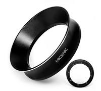 MICXNIC 54mm Dosing Funnel, Espresso Dosing Ring with 8 Magnetics, 2cm Taller Coffee Dosing Funnel for 54mm Portafilter, Barista Machine Aluminum Accessories, Black