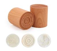 Miczhuoguang Corzetti Stamp Mould Set - Handmade Wooden Pasta Stamps Cookie molds for Authentic Italian Pasta Making Create Exquisite Pasta Shapes with Ease