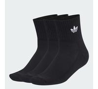 adidas Mid Ankle Sock 3 Pair Pack Unisex Socks Black White 3 Pairs New