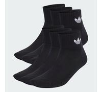 adidas Originals Unisex Mid Ankle Socks 6 Pairs Black