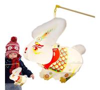 Mid-Autumn Festival Lantern | Handmade Retro Glowing Lantern,Cute Bunny Ornament, Lantern Material Pack, Chinese Style Lantern for Mid-Autumn Festival