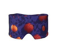 Mid-Autumn Fruit Print Sleep Eye Mask with Earmuffs - Block Out Light Contoured Night Blindfold Eye Sleeping Mask with Ear Cover for Men Women Side Sleeper Night Gift