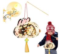 Mid Autumn Rabbit Lantern, 15.5 x 21 cm Chinese Festival Lantern - Traditional Chinese Portable Lamp, Christmas Decorations Cute Ornament Bright Bunny, Lamp