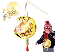 Mid Autumn Rabbit Lantern, 15.5 x 21 cm Chinese Festival Lantern - Traditional Chinese Portable Lamp, Christmas Decorations Cute Ornament Bright Bunny, Lamp