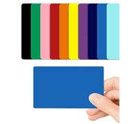 Mid Blue Blank PVC Cards Plastic - Pack of 10 by CKB LTD 760 Micron Standard CR80 ID Credit Card Size 86 x 54mm - Printable Ideal for overprinting in Any Desktop ID Card Printers (Mid Blue Gloss)
