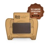 (Mid-Brown, 10cmx6cm) MastaPlasta Self-Adhesive Premium Leather Repair Patch - Instant Upholstery Quality Patch for Sofas, Car Interiors, Bags