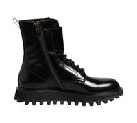 Mid Calf Boots - male - Dolce & Gabbana - Lace-up Boots - Black - 8 UK - Shoes 8 UK