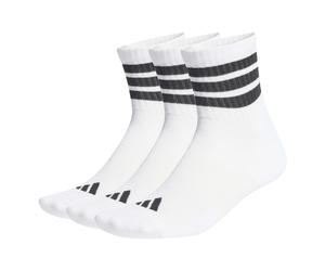 Mid-calf cushioned socks adidas 3 stripes (x3) Blanc 47/49