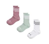 adidas Unisex 3Stripes Cushioned Sportswear Crew Socks 3 Pair Pack Socks, magic mauve/white/halo green/grey four, M