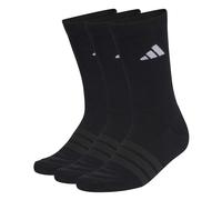 adidas Unisex Cushioned Sportswear Crew Socks 3 Pair Pack, black/black/white, 13-14.5