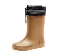 Mid-Calf Waterproof Boots Men, Men'S Rain Boots, Footwear With Adjustable Drawstring Cuff And Reflective Trim, Ideal For Commuter Walks, Urban Outings And Light Outdoor Activities