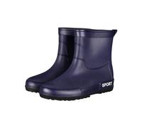 Mid-Calf Waterproof Boots Men, Men'S Rain Boots, Ideal For Casual Weekends, Urban Commutes And Light Outdoor Walks, Minimalist Design With Serrated Non-Slip Outsole For Wet And Paved Paths