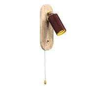 Mid-Century Adjustable Wood Spotlight Pull Creading Light Nordic Travertine Stwall Sconce Vintage Wall Mounted Lighting Fixtures for Bedroom Bedside Living Room