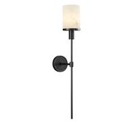 Mid Century Alabaster Wall Mounted Reading Light Natural Marble Wall Sconces Modern Copper Base Natural Stvanity Lighting Fixture for Bedroom Living Room Restaurant