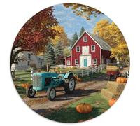 Mid Century American Farmhouse with A Classic Red Barn 1000pcs (67.5x67.5cm) Erwachsenenpuzzle - Erwachsenenpuzzle DIY-Puzzlespielzeug