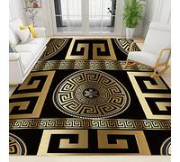 Mid Century Boho Kids Rugs, Sun Colored Line Modern Dreamy 3D Printed Decor Doormat, Non-Slip Backing Rubber Crystal Velvet for Game Room Bedroom Living Room Lounge Nursery, 3ft x 6ft