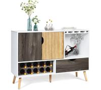 Mid-Century Buffet Sideboard Wood Kitchen Server Storage Cupboard