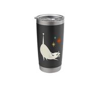 Mid Century Cat Midcentury Atomic Age Minimalist Style Stainless Steel Insulated Tumbler
