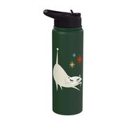 Mid Century Cat Midcentury Atomic Age Minimalist Style Stainless Steel Insulated Water Bottle