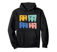 Mid-Century Cat Modern Art Aesthetic Retro Atomic Age Cats Pullover Hoodie