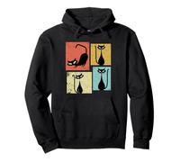 Mid Century Cat Vintage Atomic Age Cats Modern Midcentury Pullover Hoodie