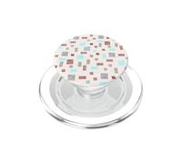 Mid-Century Checkered Mosaic Tiles Abstract Blocks PopSockets PopGrip for MagSafe