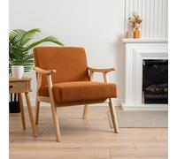 Mid Century Corduroy Chair rust