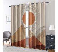 Mid Century Curtains Blackout, 54 Inch Drop