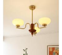Mid Century Decoration Modern Chandeliers Milk Glass Pendant Light Large White d Ceiling Hanging Lamp Round Chandelier Lighting