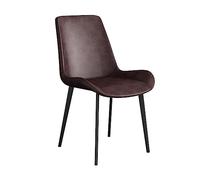 Mid Century Dining Chairs - Set of 2/4/6, PU Leather Upholstered Kitchen Stools, Carbon Steel Legs, Armless Makeup Chair for Indoor Use, Modern Design