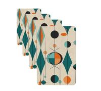 Mid Century Geometric Car Air Fresheners Cards 4 Pcs Hanging Fragrance Scented Cards Long-Lasting Car Aromatherapy Tablets for Wardrobe Bathroom Car Interior Mirror Pendant Gifts