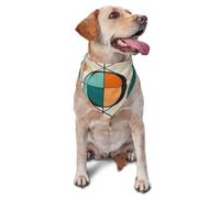 Mid Century Geometric Dog Bandana Pet Scarf Accessories for Small Medium Dogs Cats Photo Prop, Triangle Pet Bandanas Adjustable Puppy Bib Washable Dog Kerchief Puppy Neckerchief