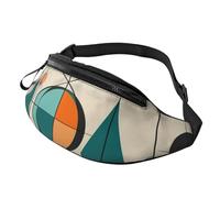 Mid Century Geometric Fanny Pack for Men Women Crossbody Waist Bag Waterproof Sports Belt Bag Outdoor Hip Pack