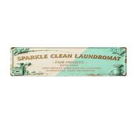 Mid-Century Laundromat Rustic Metal Tin Sign Plaque | Wall Decor for Cafe, Club Bar, Office, Home Garden Metal Poster 4x16Inch or 8x8inch