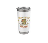 Mid Century Maker Crochet Retro Yarn Stainless Steel Insulated Tumbler