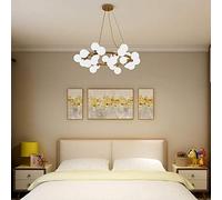 Mid Century Modern 25 Lights Chandelier, Gold Metal Pendant Light Fixture, Industrial Ceiling Lighting for Kitchen, Dining Room & Bedroom, Black Finish